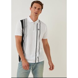 Fermuar detaylı polo yaka Erkek T-shirt 