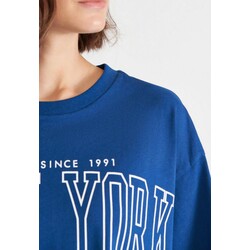 Mavi NEWYORK baskılı Oversize Unisex T-shirt 