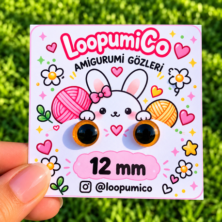 12mm Amigurumi göz