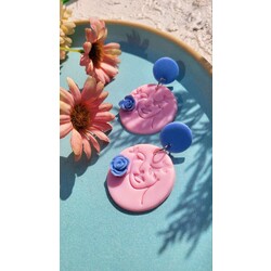 flower woman earrings