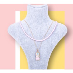 Pink Evil Eye Necklace