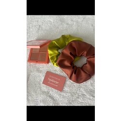 coffee scrunchie seti (saten)