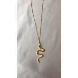 gold detay yılanlı kolye