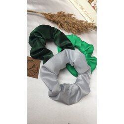 gümüş scrunchie seti