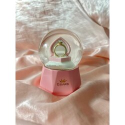 Tektaşlı Pembe Işıklı Kar Küresi