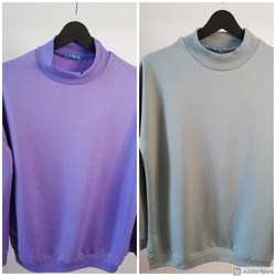 Kadın Oversize Dik Yakalı Sweatshirt