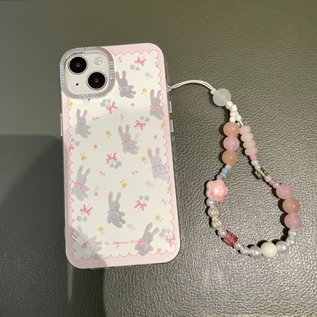 Sevimli Kuçuk Tavşan Desenli Kilif+ Charm