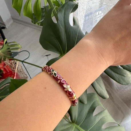 Bordo Flora Mineli Bileklik