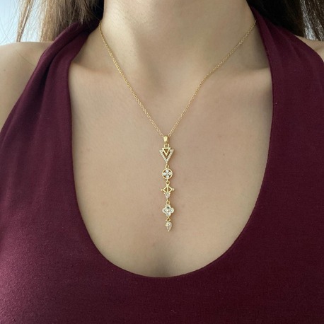 Lunière Triangle Charm Y Kolye