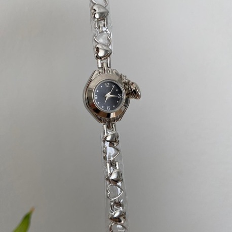 Heart Charm Silver Kadın Bileklik Saat