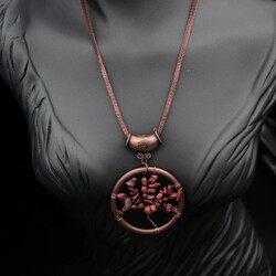 yaşam ağacı bronz kordon kolye