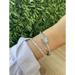 Kelebek Çelik Kelepçe (Silver)