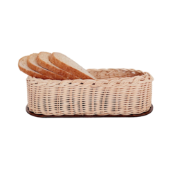 Atölye Aruv - Ahşap Tabanlı Rattan Ekmek Sepeti