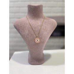 Çelik Pembe Kolye