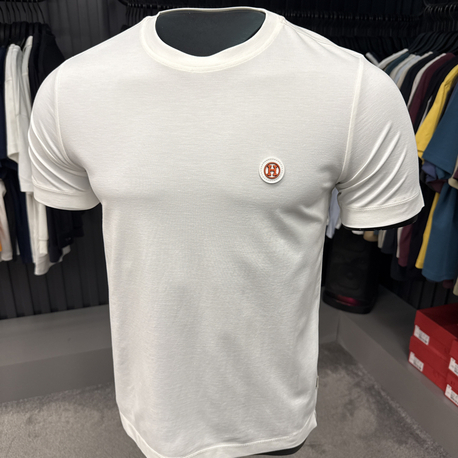 İthal Hermes T-shirt  Kırışmayan Kumaş (15054-Beyaz)