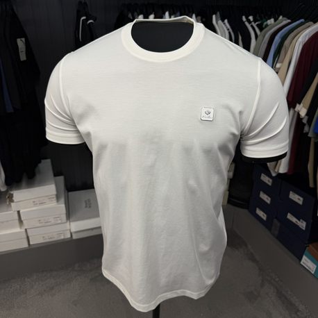 İthal Lora Piana T-shirt Kırışmayan Kumaş (9432-Beyaz)