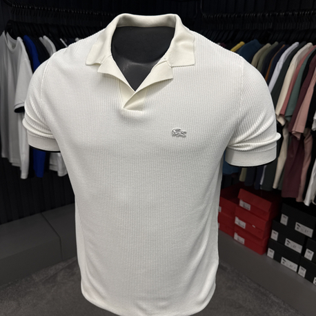 Örme V Triko Polo Yaka (Beyaz-33036)
