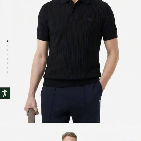 Detaylı Triko Polo Yaka (Siyah -33049)