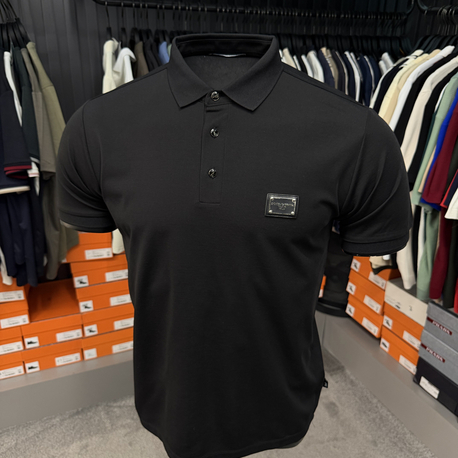 İthal Dolce Gabbana Polo Yaka Kırışmayan Kumaş (10081-Siyah)