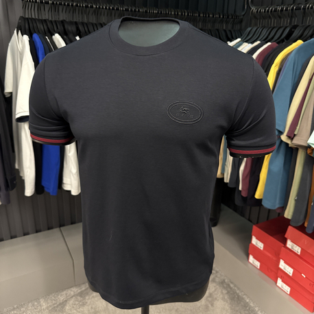 İthal Etro T-shirt Kırışmayan Kumaş (290001-Siyah)