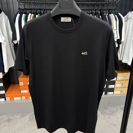 İthal Hermes T-shirt Kırışmayan Kumaş (9420-Siyah)