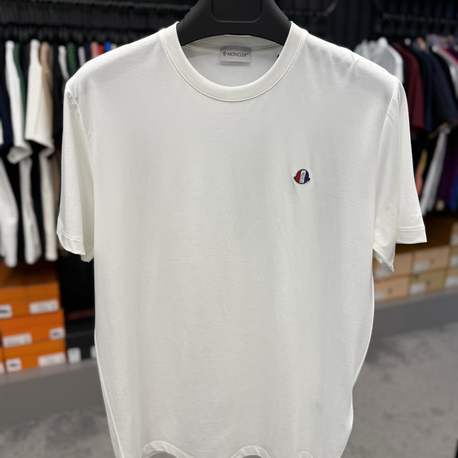 İthal Moncler T-shirt Kırışmayan Kumaş (418-Beyaz)