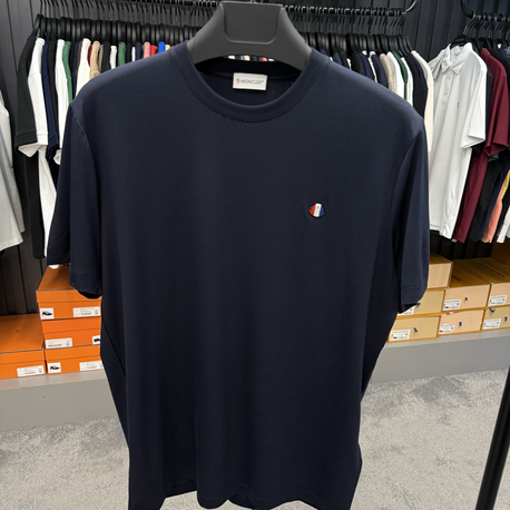 İthal Moncler T-shirt Kırışmayan Kumaş (418-Lacivert)