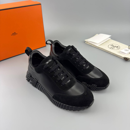 Hermes Siyah Deri Sneakers (İTHAL ÜRÜN)