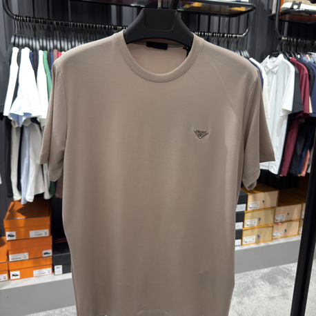 İthal Prada T-shirt Kırışmayan Kumaş (9460-Bej)