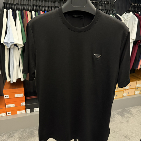 İthal Prada T-shirt Kırışmayan Kumaş (9460-Siyah)