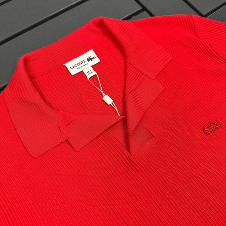 Örme V Triko Polo Yaka (Kırmızı-33036)