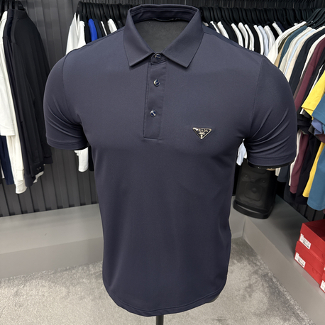 İthal Prada Polo Yaka Kırışmayan Kumaş (10072-Lacivert)