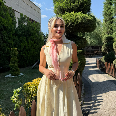  Limon Işıltısı Elbise 