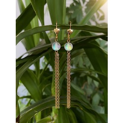 Quartz Tassel Earrings 