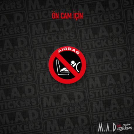 Honda civic airbag sticker (ön cam-içten)