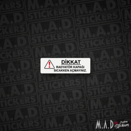 Honda TR radyatör sticker/etiket