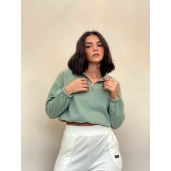 Fermuar detaylı sweat
