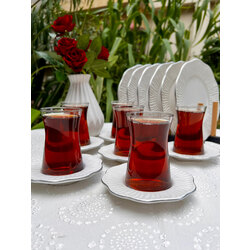 18 Parça Şık Çay ve Pasta Takımı – 6 Kişilik