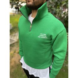 Fermuarlı Yeşil Sweat