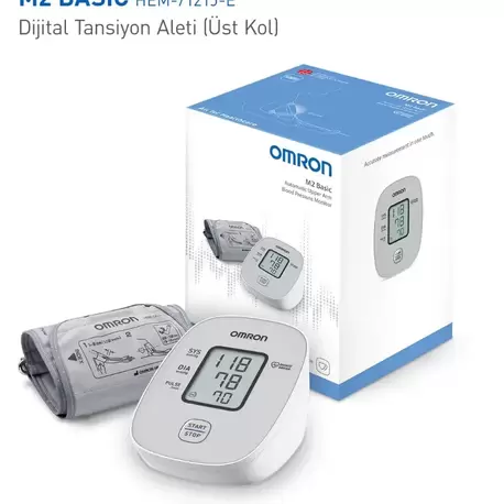 Omron M2 Basic Üst Koldan Pilli Dijital Tansiyon Aleti 