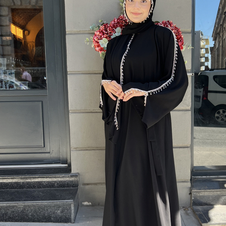 Siyah inci rüya abaya ✨