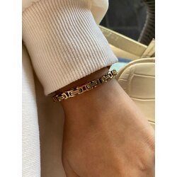 Çelik İnce Gold Bileklik 