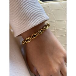 Çelik Gold Burgu Bileklik 