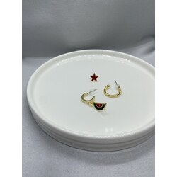 Karpuz&Yıldızlı set küpe 