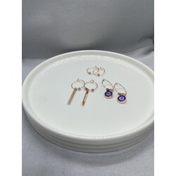 Nazar boncuklu 3lü set küpe 