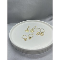 Papatya&Yıldız 3lü set küpe 