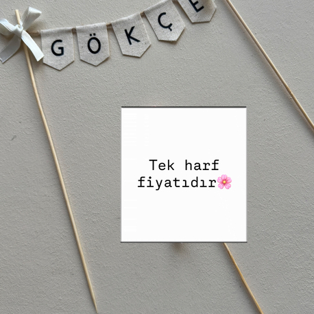 İSİMLİ FLAMA PASTA SÜSÜ