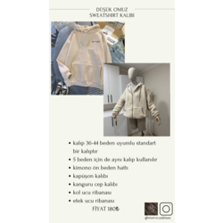 STANDART BEDEN DÜŞÜK OMUZ SWEATSHIRT KALIP