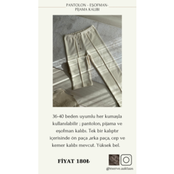 36-40 BEDEN UYUMLU PANTOLON KALIBI