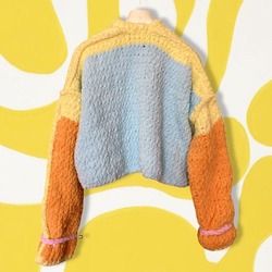 KDİFE İP OVERSIZE ÇOK RENKLİ HIRKA
